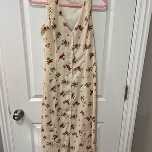 Emory Park Cream Floral Maxi Dress